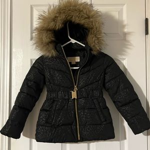 Michael Kors little girls coat size 5/6 black